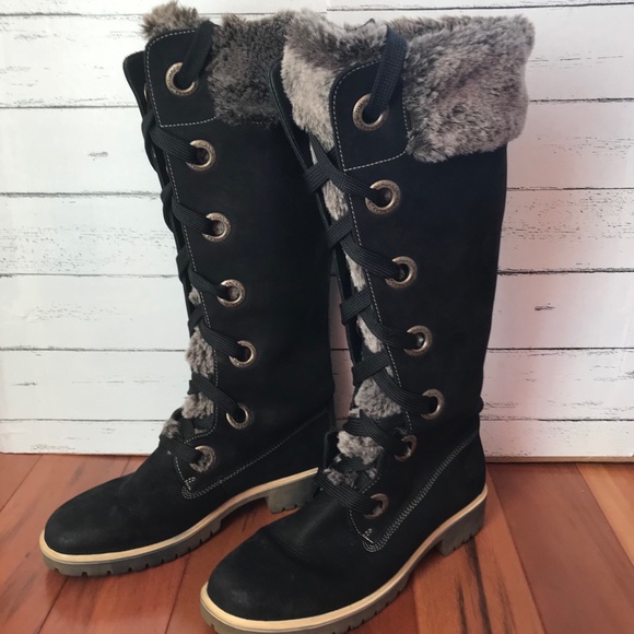 timberland black fur